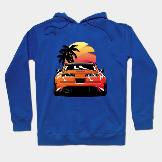 Orange Supra mk4 back Supra Hoodie TeePublic
